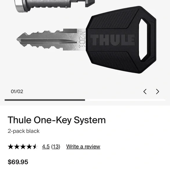 NEW Thule One-Key System
2-pack black Thule One-Key System Replacement - Picture 2 of 2